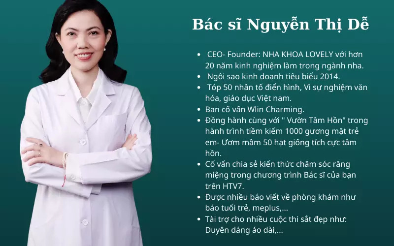 CEO - Founder: Bác sĩ nha khoa Nguyễn Thị Thu Dễ